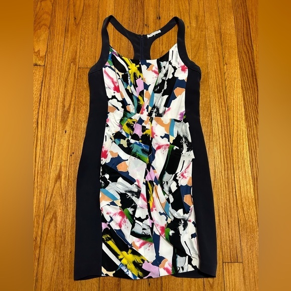 Rebeccaminkoff Colorful Above Knee Silk  Dress Size 4 Small - Picture 1 of 7